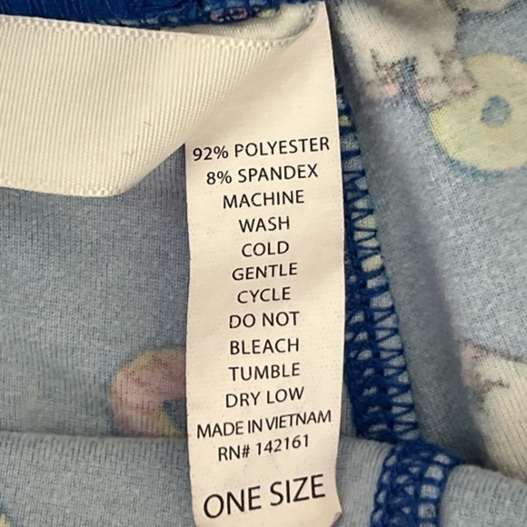 LuLaRoe Royal Blue Leggings with Unicorns & Sprinkled Donuts One-Size 0-12 - Picture 5 of 5